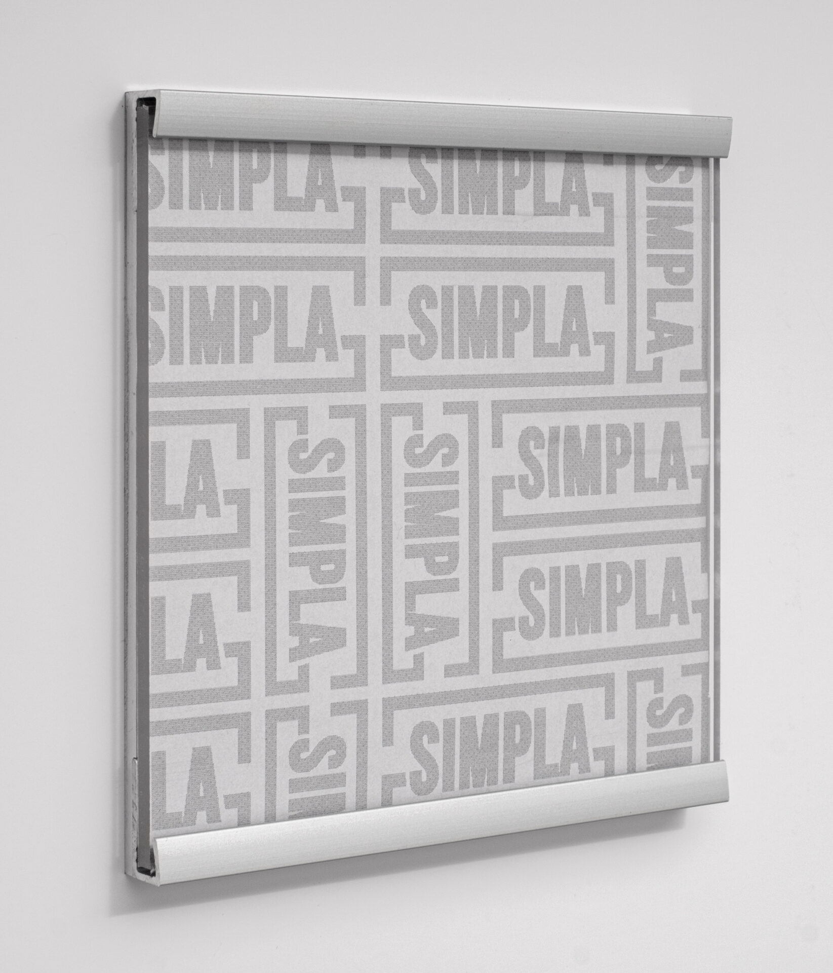 plaque de porte carrée IDL simpla profil aluminium et plaque plastique transparente