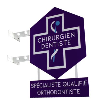 enseigne drapeau pour chirurgien-dentiste